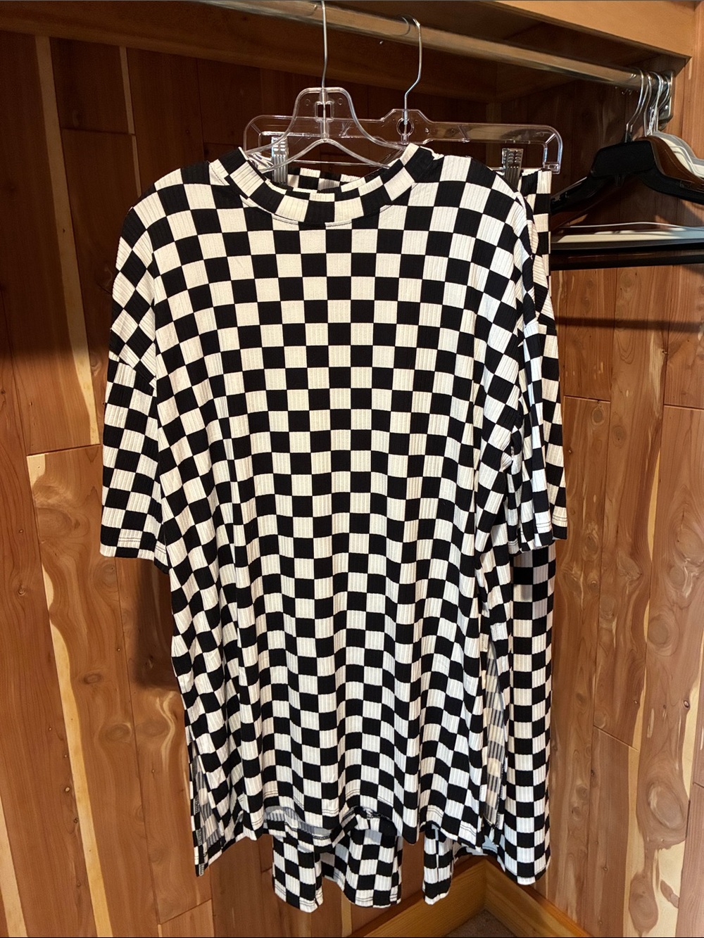 Dressed in Lala black and white checkered set size S - Picture 2 of 5
